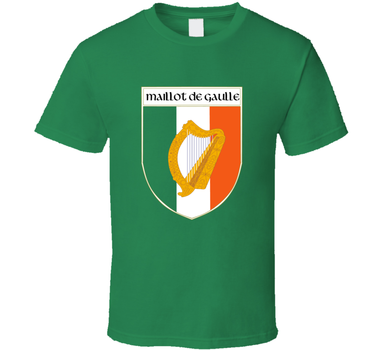 Maillot de Gaulle Irish Surname Ireland Crest Pride T Shirt Maillot de Gaulle Irish Surname Ireland Crest Pride T Shirt