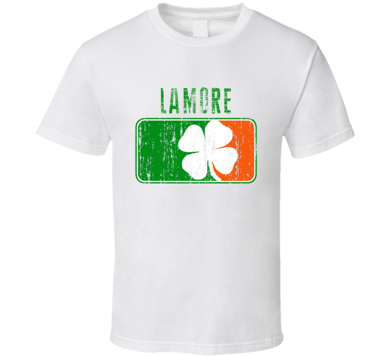 Lamore Distressed St Patricks Day Last Name T Shirt