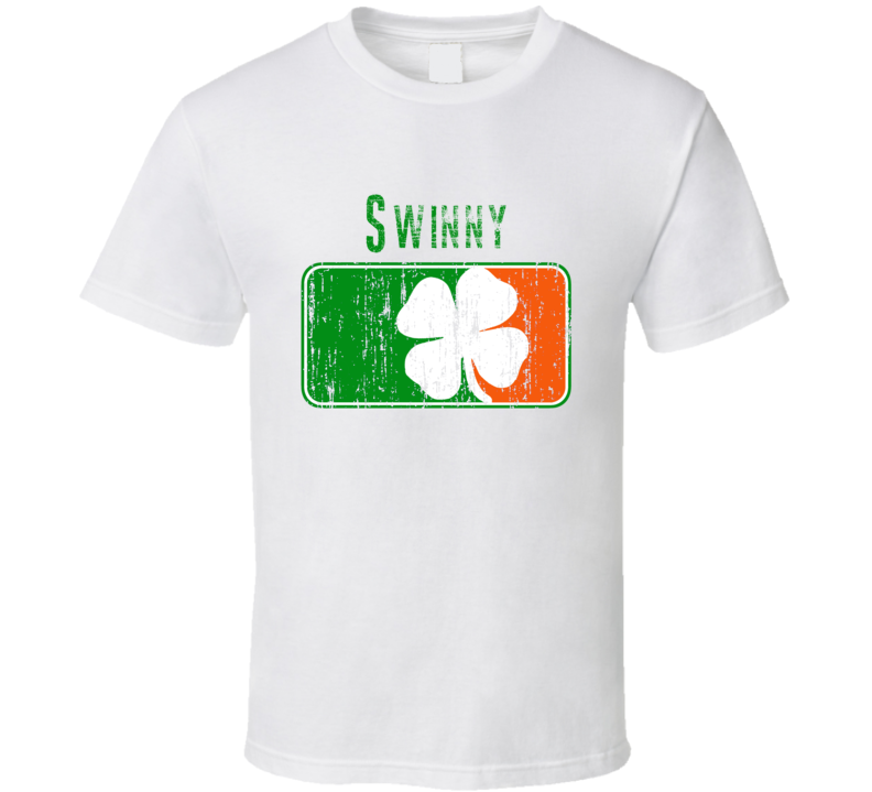 Swinny Distressed St Patricks Day Last Name T Shirt