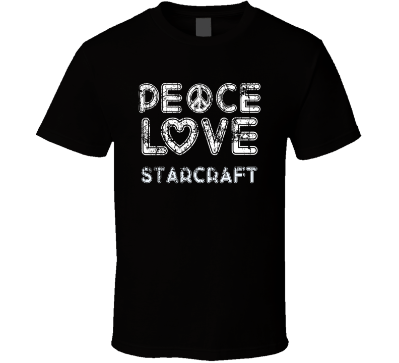 Peace Love Starcraft Cool Boat Lover Fun Worn Look Summer T Shirt Peace Love Starcraft Cool Boat Lover Fun Worn Look Summer T Shirt