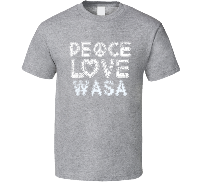 Peace Love Wasa Cool Boat Lover Fun Worn Look Summer T Shirt Peace Love Wasa Cool Boat Lover Fun Worn Look Summer T Shirt