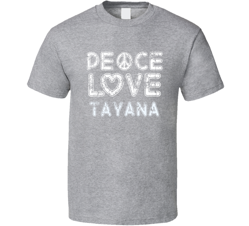 Peace Love Tayana Cool Boat Lover Fun Worn Look Summer T Shirt