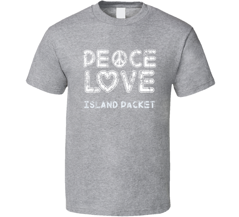 Peace Love Island Packet Cool Boat Lover Fun Worn Look Summer T Shirt Peace Love Island Packet Cool Boat Lover Fun Worn Look Summer T Shirt