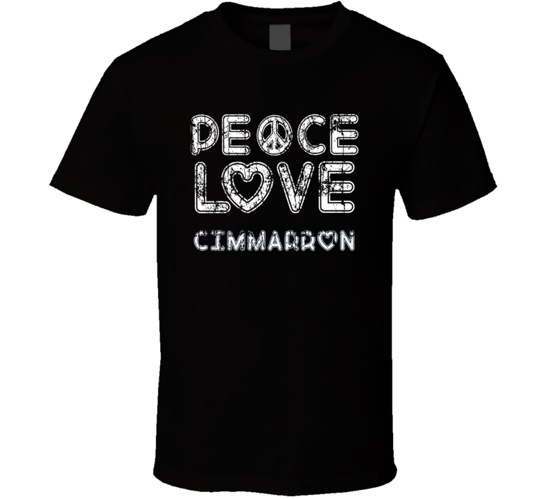 Peace Love Cimmarron Cool Boat Lover Fun Worn Look Summer T Shirt