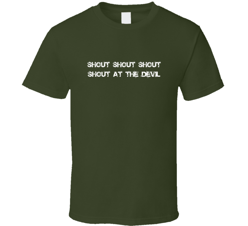 Shout at the Devil Top 80s Hair Metal Band Motley Crue Lyrics T Shirt Shout at the Devil Top 80s Hair Metal Band Motley Crue Lyrics T Shirt
