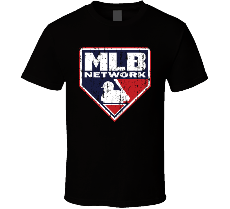 MLB Network TV Sports Channel Network Worn Look T Shirt MLB Network TV Sports Channel Network Worn Look T Shirt