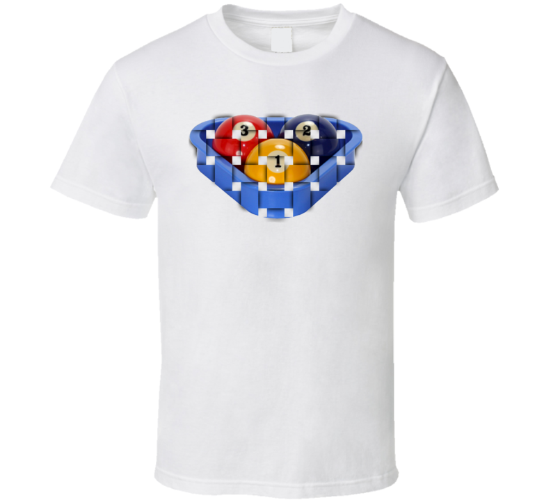 Pool Billiards Player 3 Ball Rack Ripple Cool Gift T Shirt Pool Billiards Player 3 Ball Rack Ripple Cool Gift T Shirt