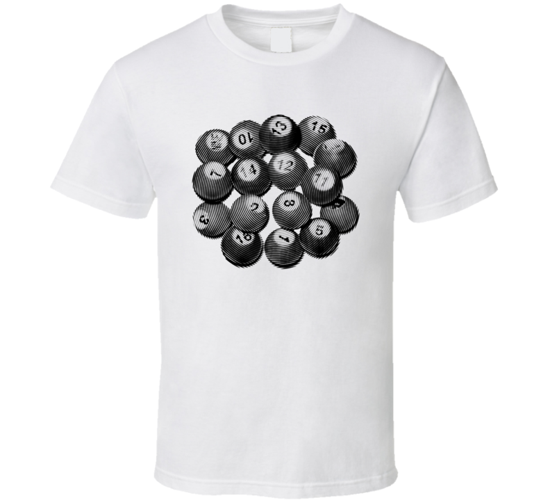 Pea Pool Tally Balls Cool Billiards Player Gift Ripple T Shirt