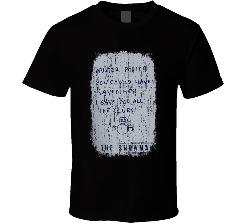 The Snowman Movie Poster Cool Worn Look T Shirt The Snowman Movie Poster Cool Worn Look T Shirt