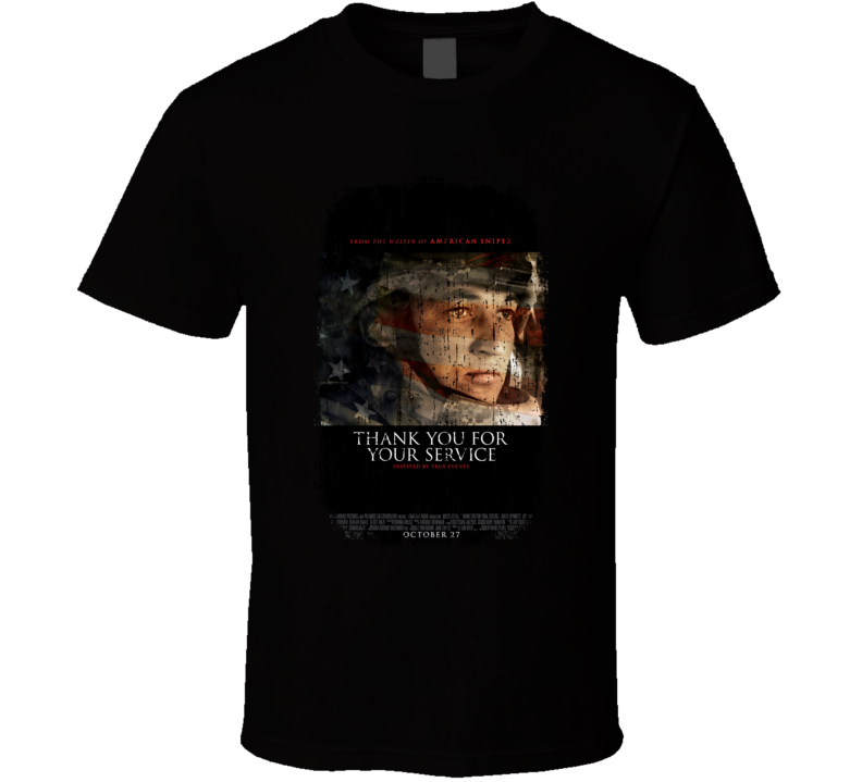 Thank You For Your Service Movie Poster Cool Worn Look T Shirt