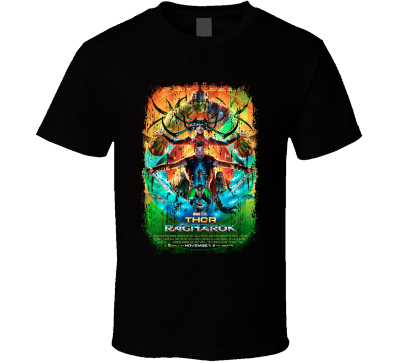 Thor Ragnarok Movie Poster Cool Worn Look T Shirt