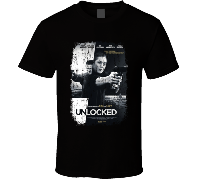 Unlocked Movie Poster Cool Worn Look T Shirt