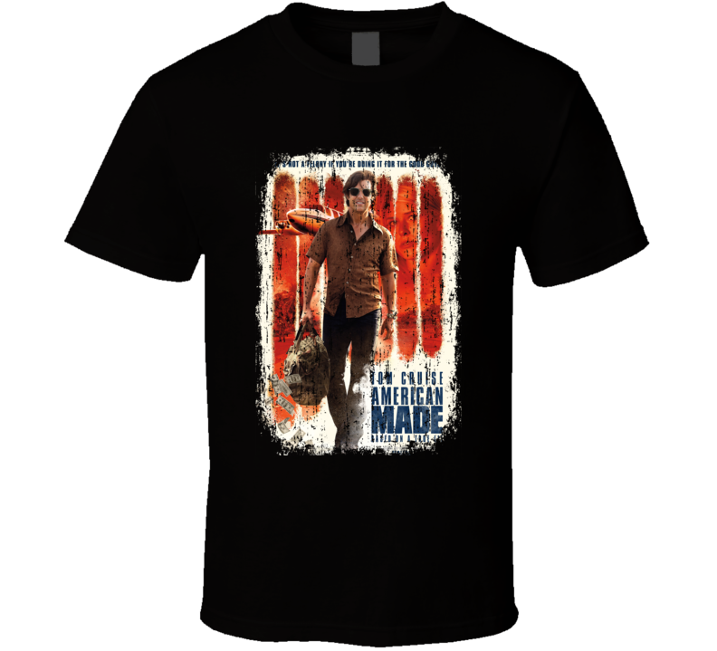 American Made Movie Poster Cool Worn Look T Shirt