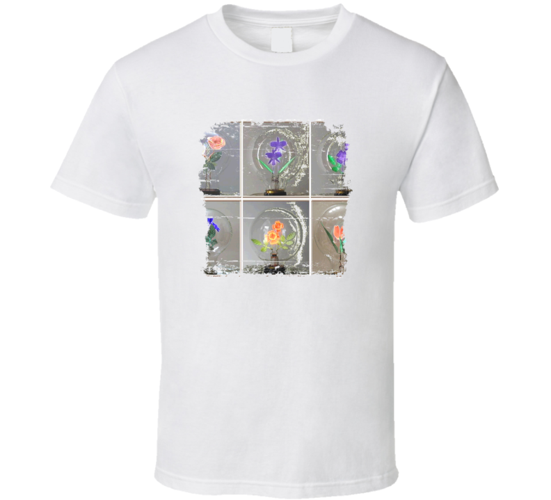 light bulbs with flowers cool grunge look T shirt light bulbs with flowers cool grunge look T shirt