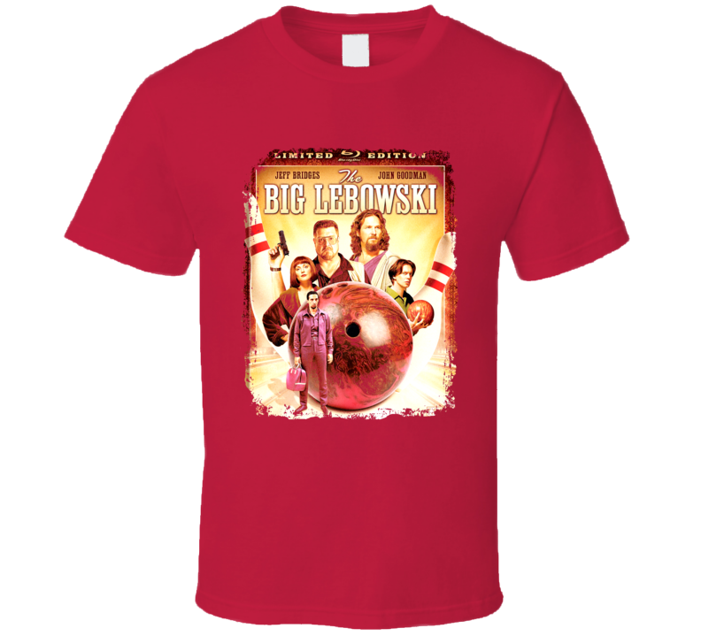 The Big Lebowski Comedy Film Poster Aged Look T Shirt The Big Lebowski Comedy Film Poster Aged Look T Shirt