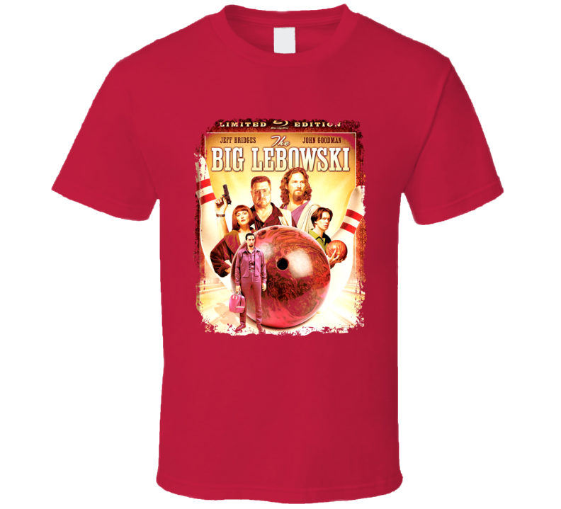 The Big Lebowski Comedy Film Poster Aged Look T Shirt