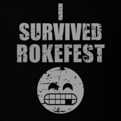I Survived Rokefest Cool Funny Worn Look Party T Shirt 18957074