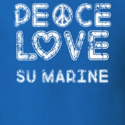 Peace Love Su Marine Cool Boat Lover Fun Worn Look Summer T Shirt 18958560