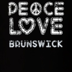 Peace Love Brunswick Cool Boat Lover Fun Worn Look Summer T Shirt 18958579