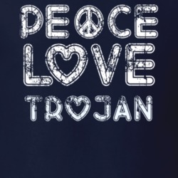 Peace Love Trojan Cool Boat Lover Fun Worn Look Summer T Shirt 18958593