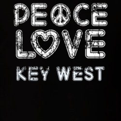 Peace Love Key West Cool Boat Lover Fun Worn Look Summer T Shirt 18958997