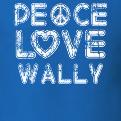 Peace Love Wally Cool Boat Lover Fun Worn Look Summer T Shirt 18959084