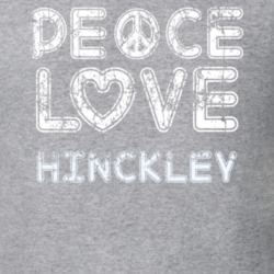 Peace Love Hinckley Cool Boat Lover Fun Worn Look Summer T Shirt 18959238