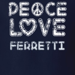 Peace Love Ferretti Cool Boat Lover Fun Worn Look Summer T Shirt 18959255