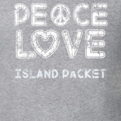 Peace Love Island Packet Cool Boat Lover Fun Worn Look Summer T Shirt 18959276