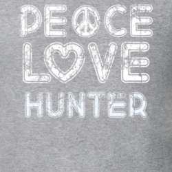 Peace Love Hunter Cool Boat Lover Fun Worn Look Summer T Shirt 18959450