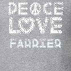 Peace Love Farrier Cool Boat Lover Fun Worn Look Summer T Shirt 18959481
