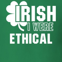 I Wish Irish I Were Ethical Funny St. Patrick's Day Clover T Shirt 27454870