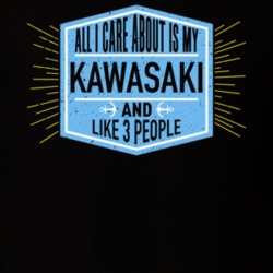 All I Care About It My Kawasaki And Like 3 People Boating Boat Fan T Shirt 36532152