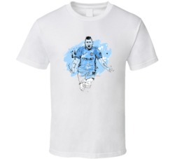 Sergio Aguero Manchester City English Premier League Soccer Fan Tshirt 35418653