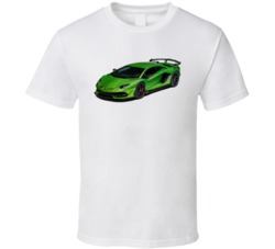 Lamborghini Aventador Green Sports Car Fan Tshirt 35428977