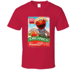 Apple And Ever Organics Elmo's Punch Popular Juice Logo Drink Tshirt 35790922