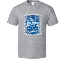Pabst Blue Ribbon Beer Logo Drinking Fan Tshirt 35826701