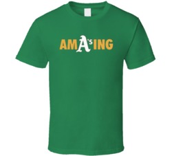 Amazing Oakland A's Baseball Parody Logo Fan T Shirt 36092868