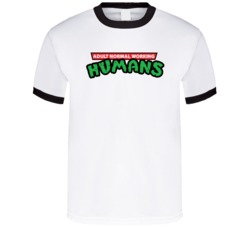 Adult Normal Working Humans Ninja Turtles Parody Logo Fan T Shirt 36287852