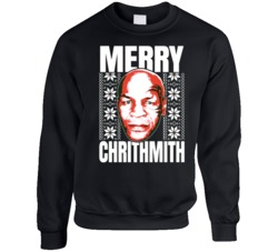 Merry Christhmith Funny Mike Tyson Ugly Christmas Sweater Crewneck Sweatshirt 36601024