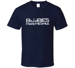 Boobies Make Me Smile Funny Adult Humour Graphic Tee T Shirt 37181764