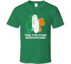 Time For Some Shenanigans St Patricks Day Funny Celebration Graphic T Shirt 37493301