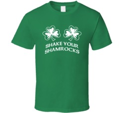 Shake Your Shamrocks St Patricks Day Funny Celebration Graphic T Shirt 37493320