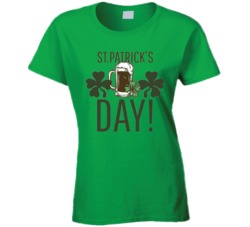 St Patricks Day Funny Shamrock Clover Boobs St Patricks Day Funny Celebration Graphic Ladies T Shirt 37493329