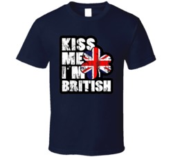 Kiss Me I'm British St Patricks Day Funny Celebration Graphic T Shirt 37493407