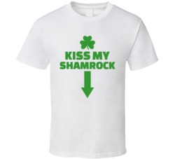 Kiss My Shamrock St Patricks Day Funny Celebration Graphic T Shirt 37493906