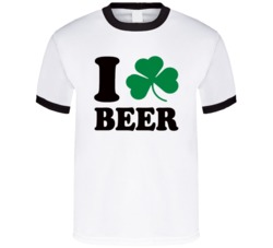 I Love Beer Funny St Patricks Day Clover Drinking Graphic T Shirt 37530876