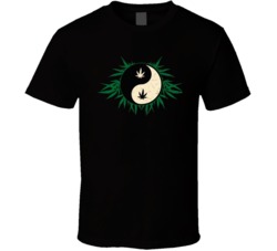 Weed Peace Symbol Parody 420 Ying And Yang Funny T Shirt 37530930