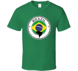 Brazil Country Logo Sports Fan Football Olympics T Shirt 37610012