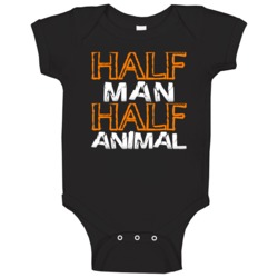 Half Man Half Animal Funny Animal Lover Outdoors Baby One Piece 37712424